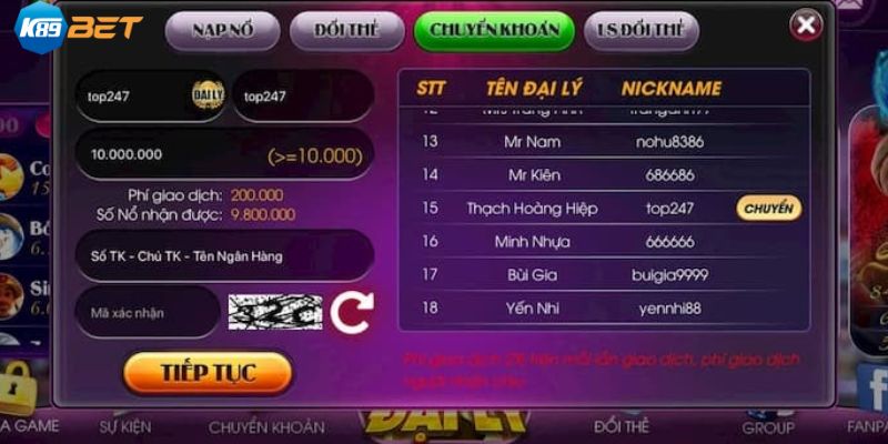 Từ A đến Z về cách để thực hiện nạp tiền nhà cái K89BET